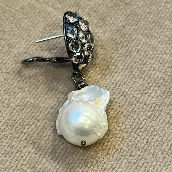 Judith Ripka SINGLE Earring Sterling & Pearl Pierced - Picture 11 of 13